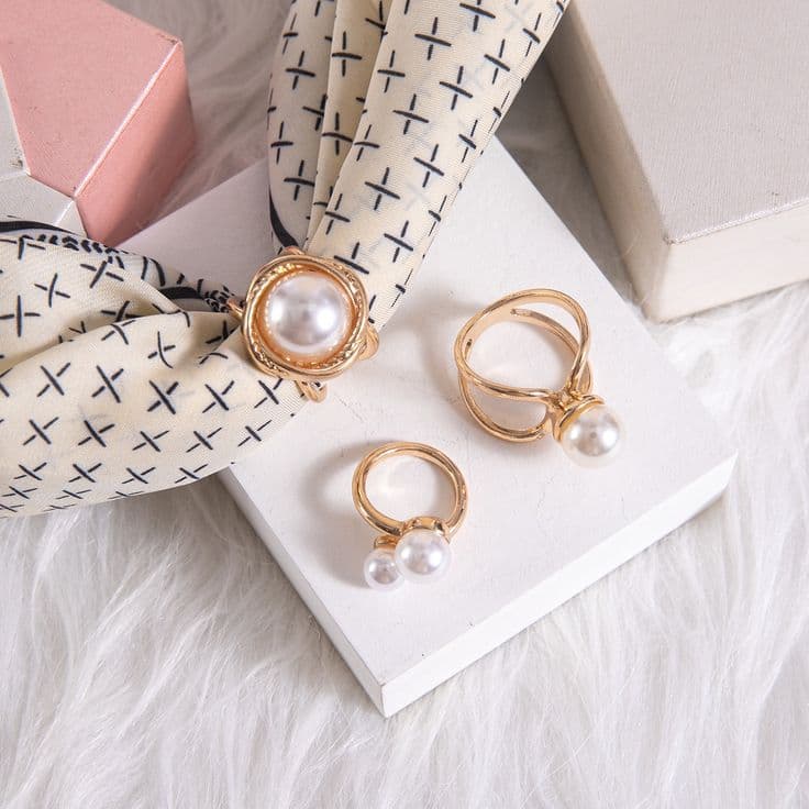 Fancy hijab/ cloth rings